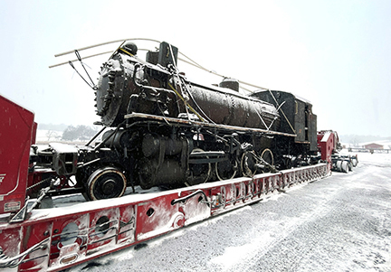 Buchanan Hauling Heavy Haul Division transport a steam engine to a museum for restoration. Buchanan Hauling Heavy Haul Division transport a steam engine to a museum for restoration.