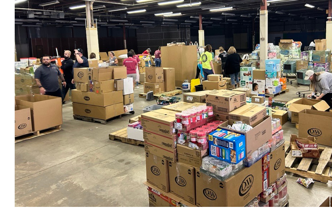 Buchanan employees working on donations