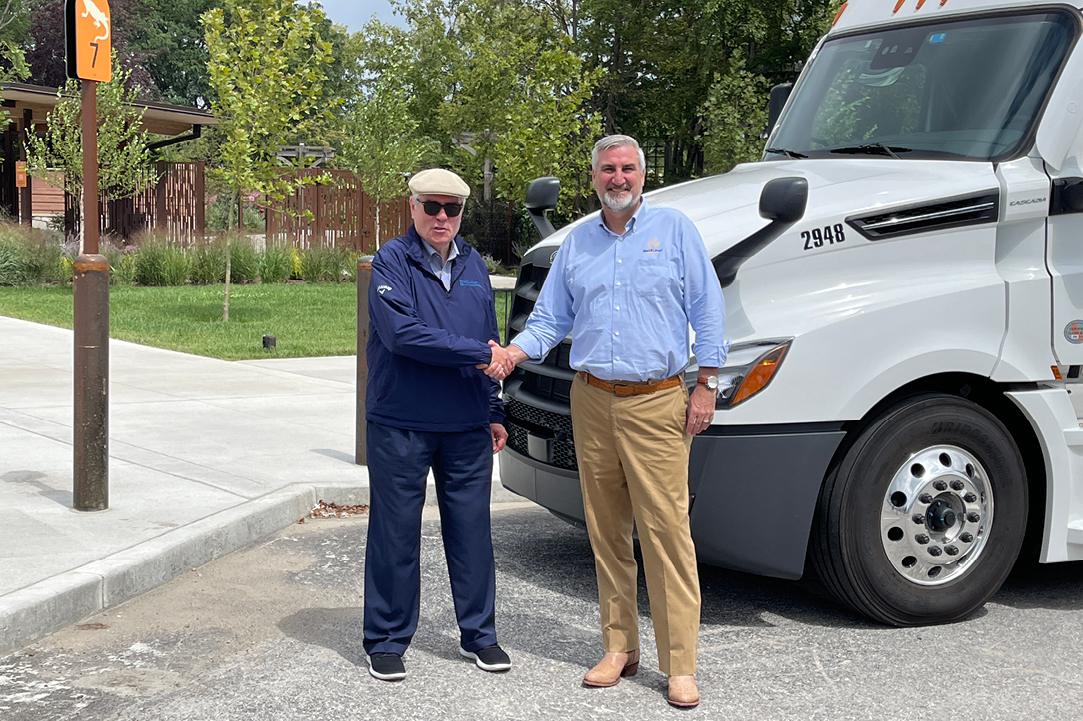 Geary Buchanan and Governor Eric Holcomb