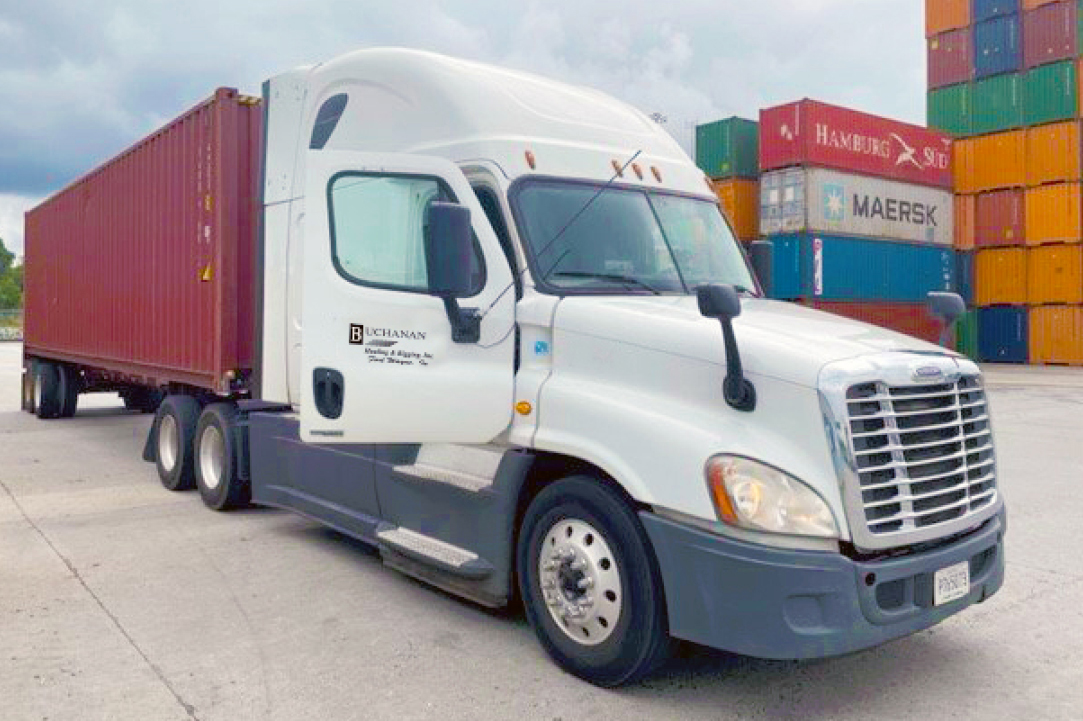 Buchanan Hauling will transport your drayage container from port to rail to store.